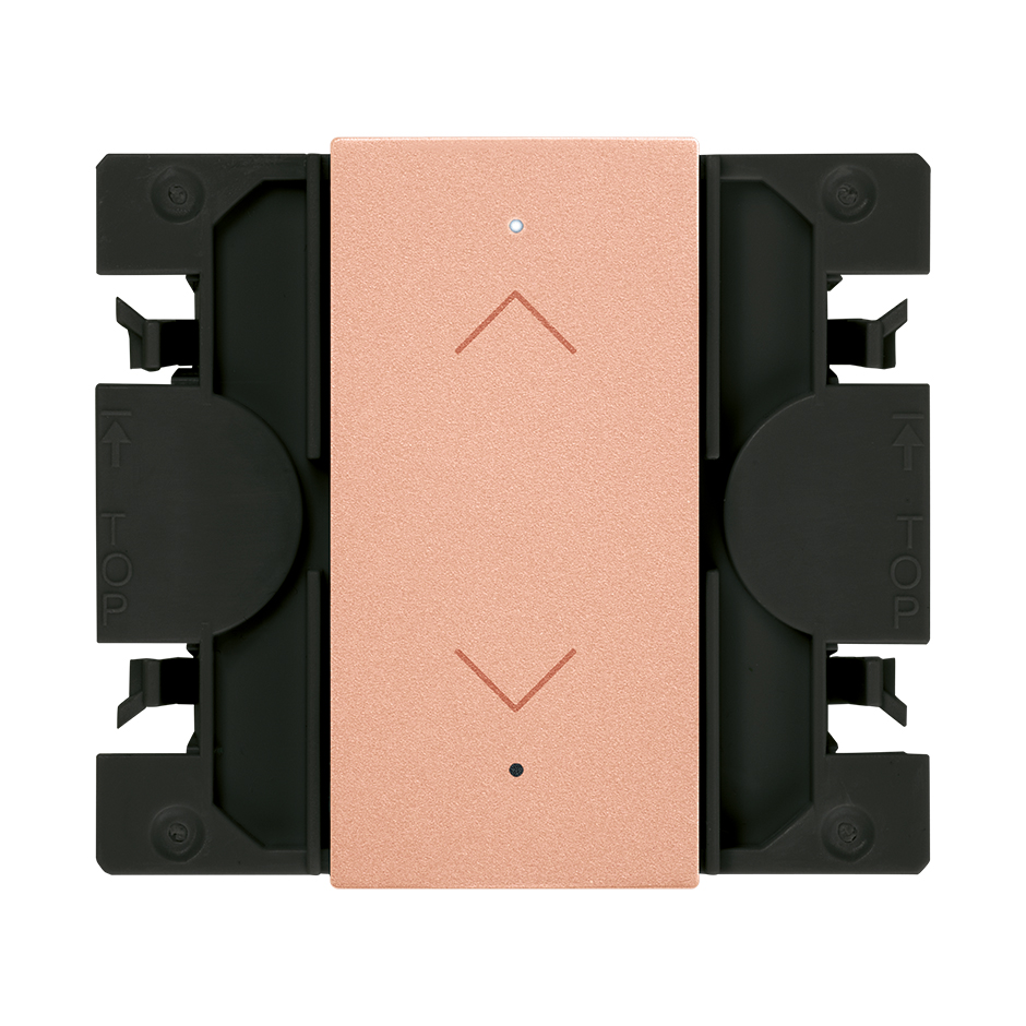 Simon iO master blinds switch with slender rocker copper Simon 270