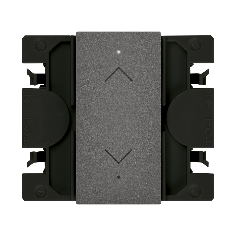 Simon iO master blinds switch with slender rocker titanium Simon 270