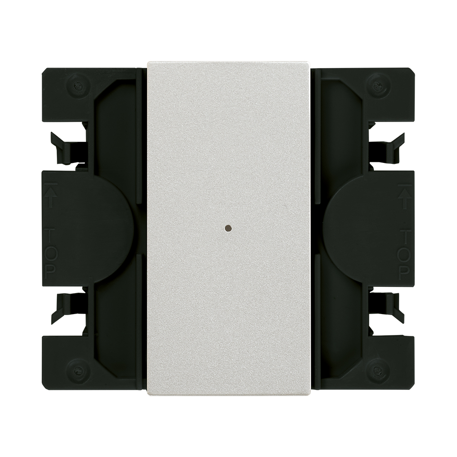 Simon iO electronic 2-way switch with slender rocker aluminium Simon 270