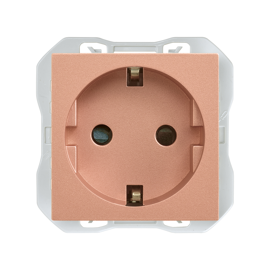 Base de enchufe schuko 16A 250 V~ con sistema de embornamiento a tornillo cobre Simon 270