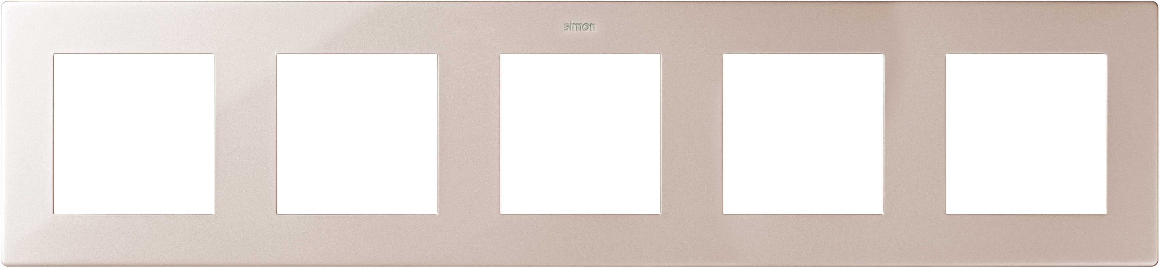 Рамка на 5 постов цвета шампань Simon 24 Harmonie