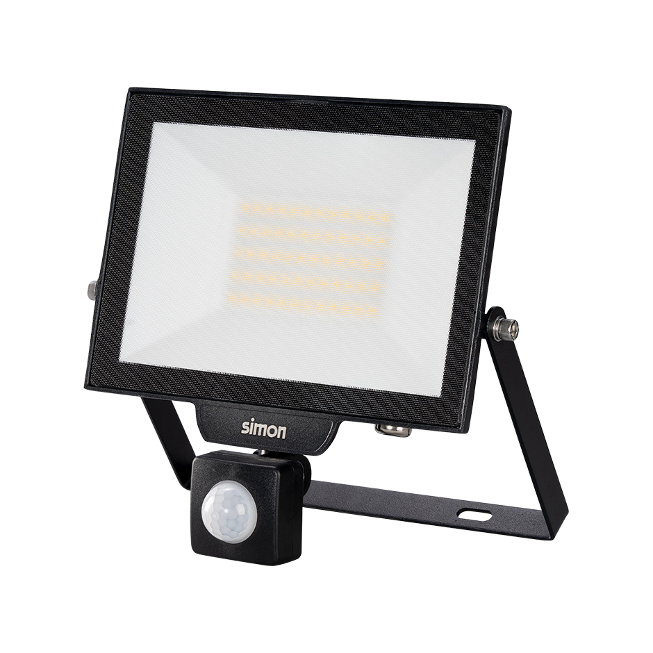 LED PROJECTOR PIR 50W 5000 LUMENS NEUTRAL LIGHT 4000K IP44 SIMON