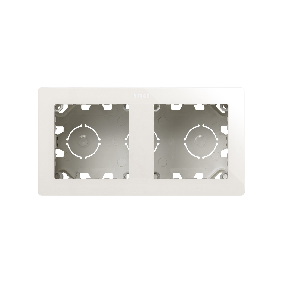 Compact Surface-mount Box 2 elements white Simon 270