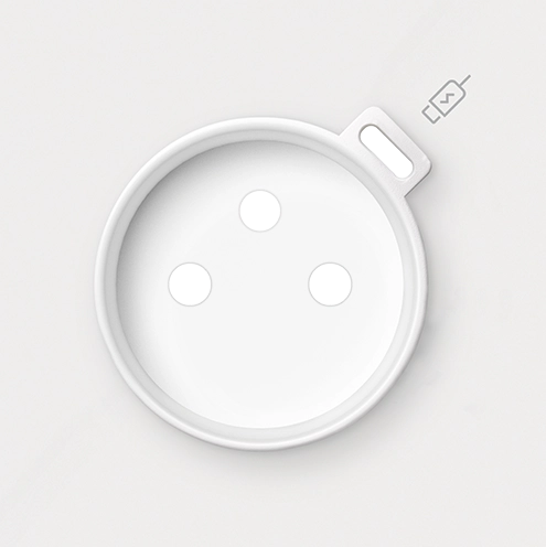 Cover french socket with C USB charger matt white Simon 100