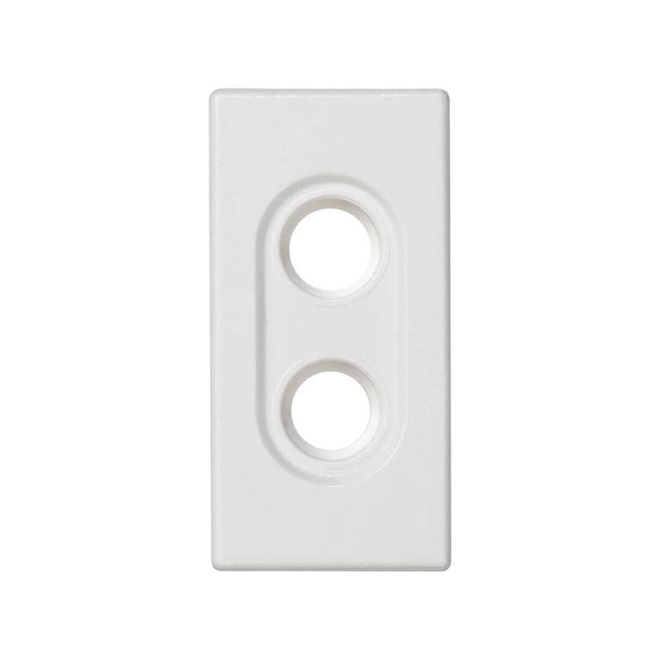 Placa embellecedora para 2 conectores RCA (Audio estéreo) de 1 elemento blanco Simon K45