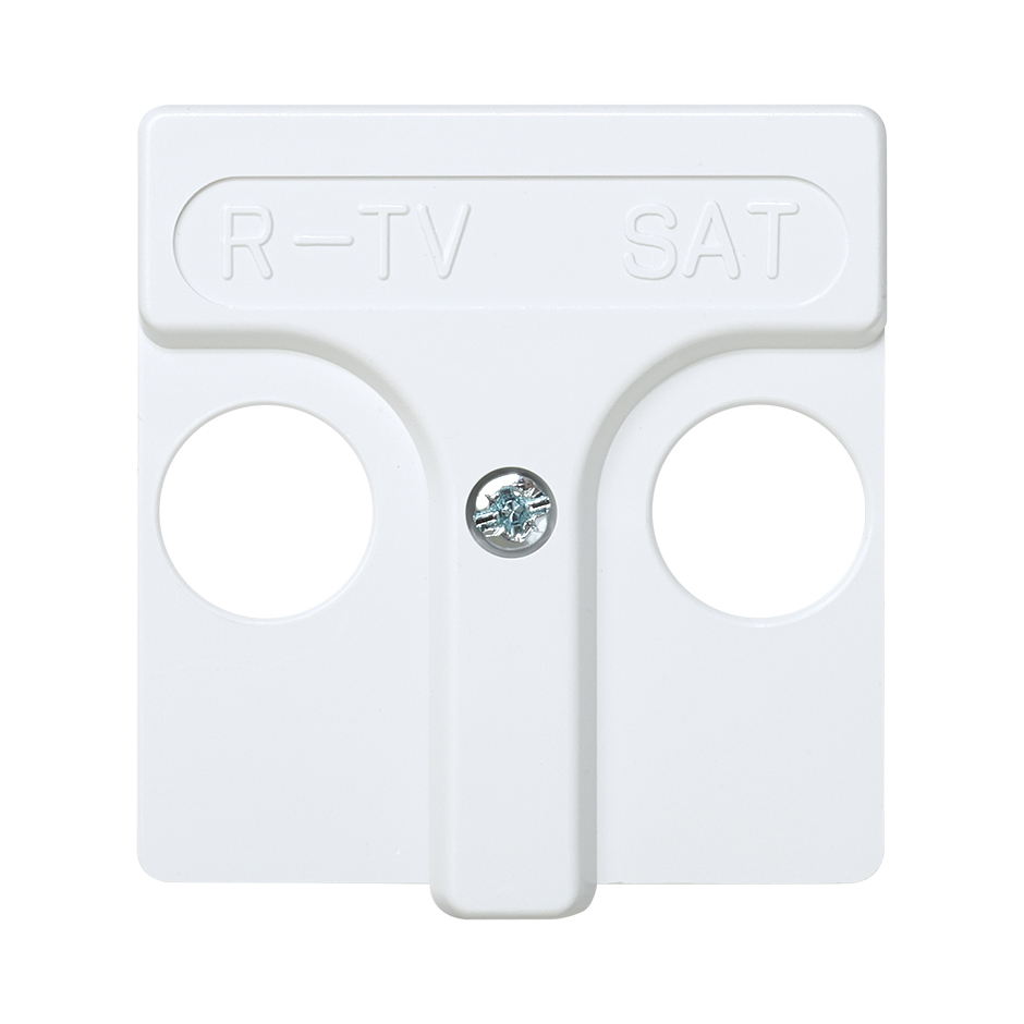 Plaque pour prises inductives R-TV+SAT blanche Simon 27 Play