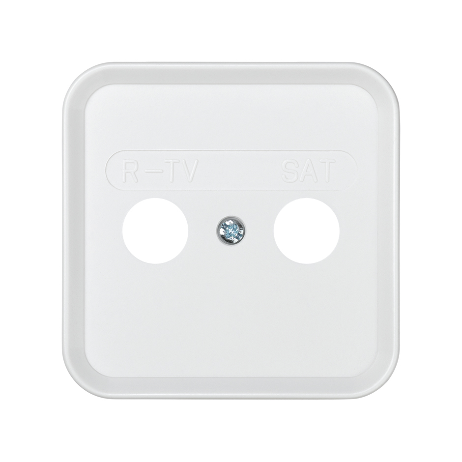 Plate for inductive R/TV/SAT sockets white Simon 31
