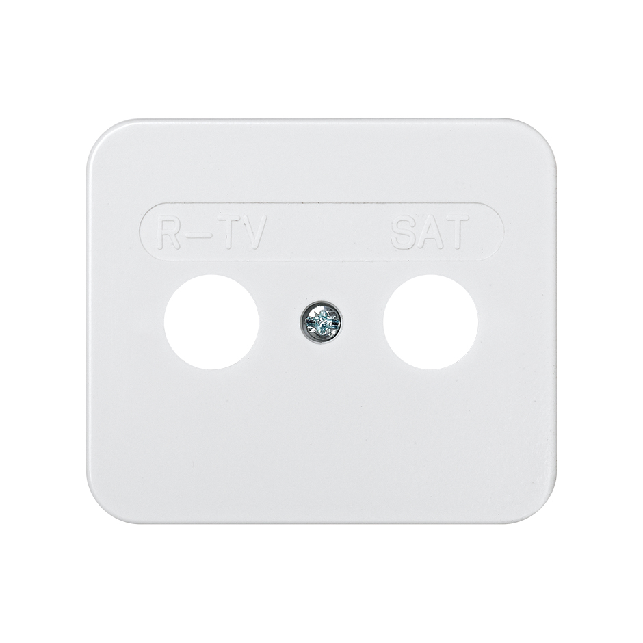 Placa para tomadas indutivas de R-TV+SAT branco Simon 75