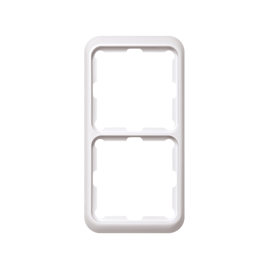 Frame for 2 elements white Simon 75