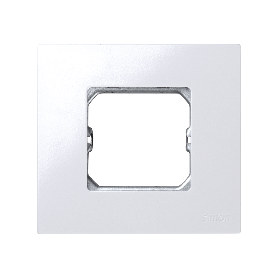 Cadre compact pour 1 élément blanc avec châssis Simon 27 Play