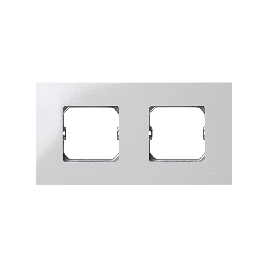 Compact frame for 2 elements with frame holder white Simon 27 Play