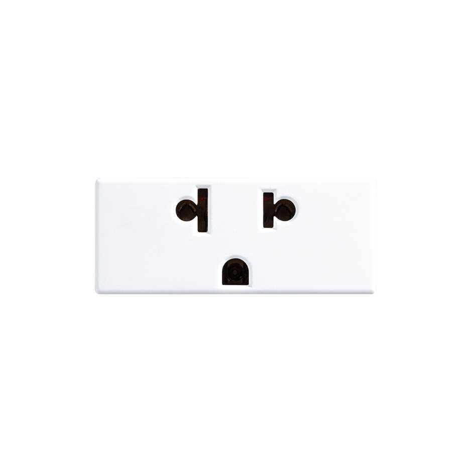 Toma de corriente euroamericana 2P+T 15A 127-120V~ blanco Simon 82
