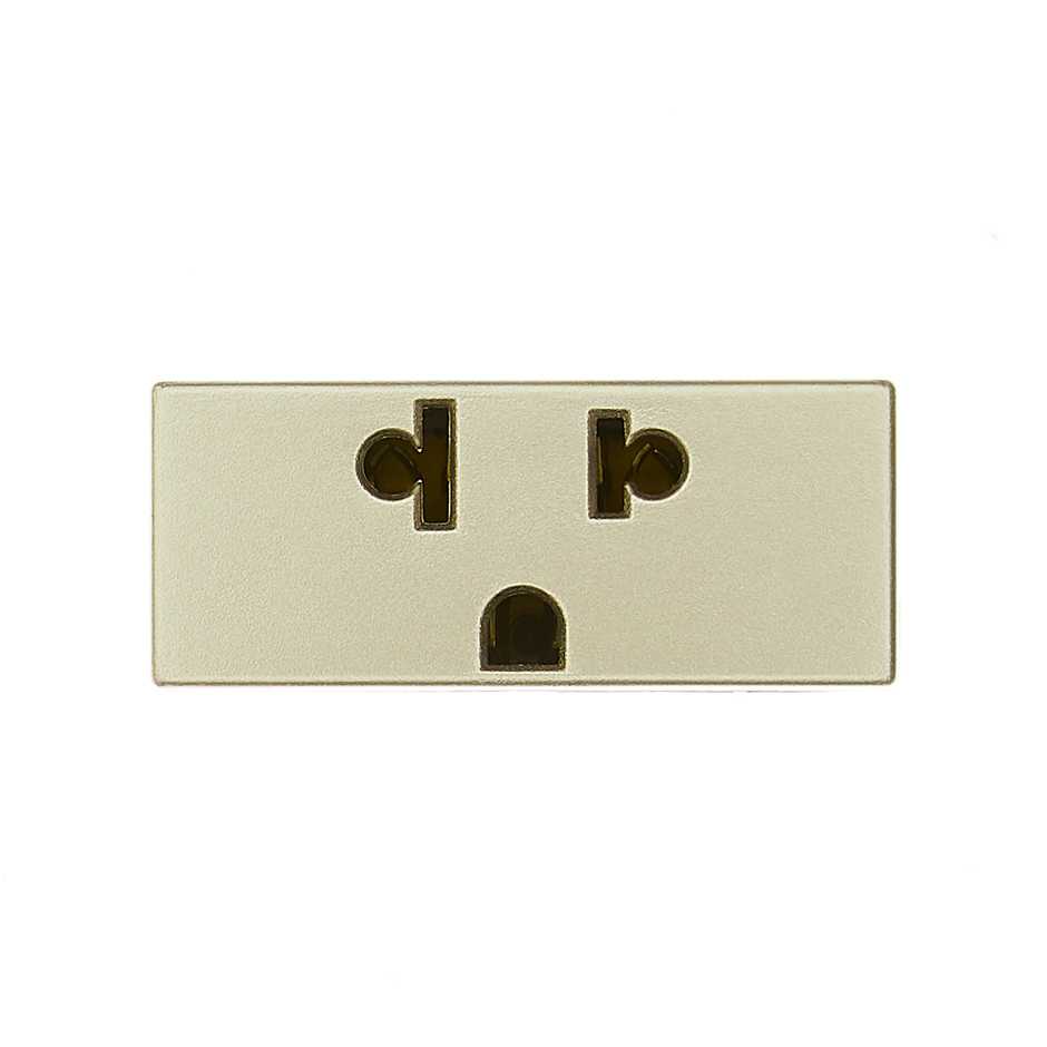 Toma de corriente euroamericana 2P+T 15A 127-120V~ cava Simon 82
