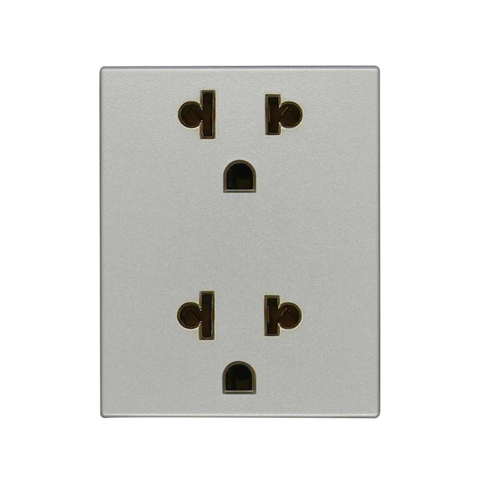 TOMA DE CORRIENTE DUPLEX EUROAMERICANO  2P+T  16A 127V~ CAVA