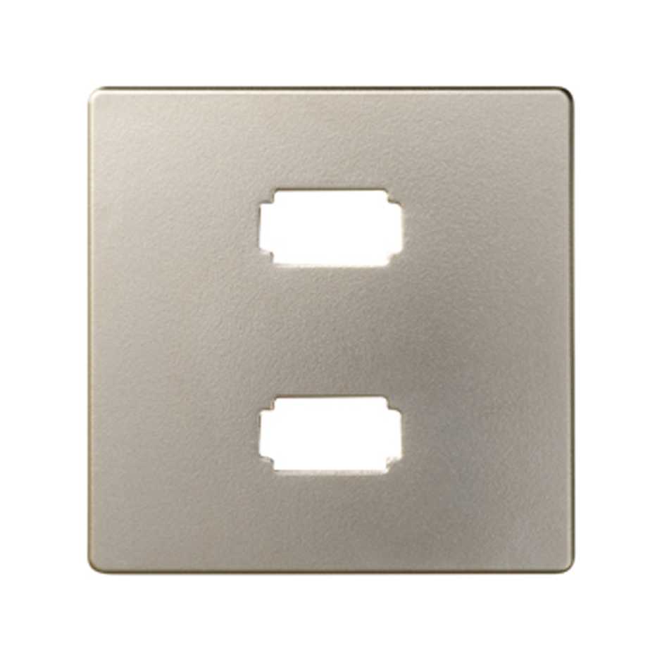Накладка для розетки 2хUSB 2.0 для передачи данных цвета шампань Simon 82