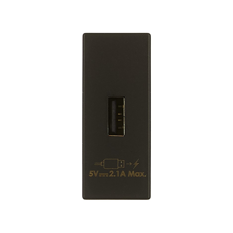USB charger of 1 module 2.1A 5V~ graphite Simon 82