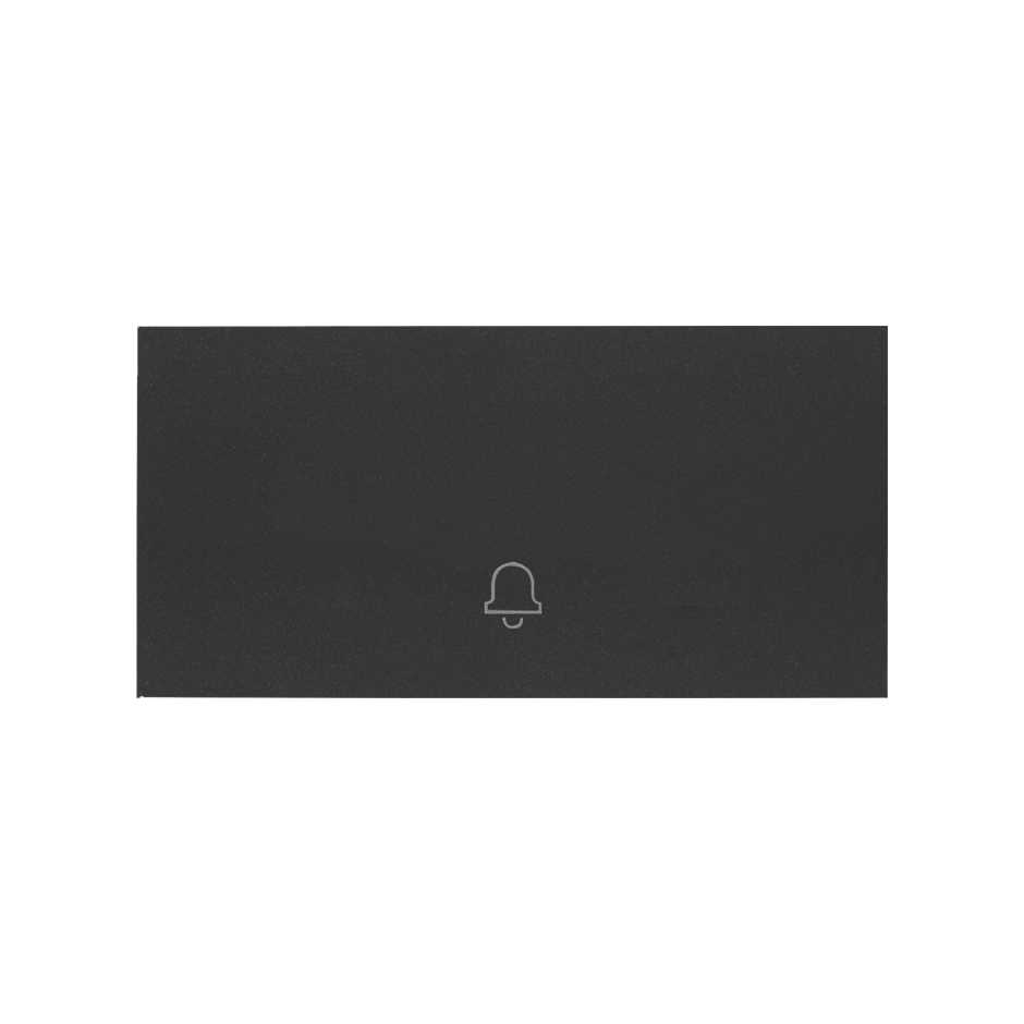 Single key with bell symbol for push button switch matt black Simon 100