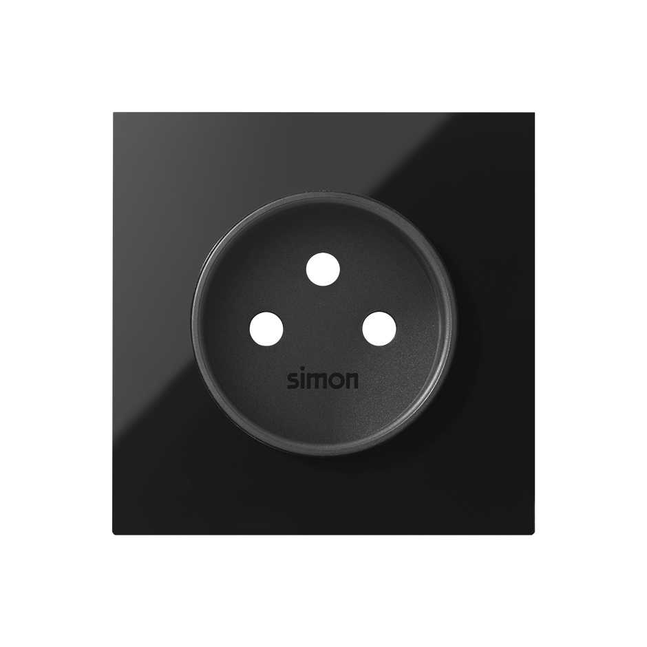 Cover for gloss black socket Simon 100