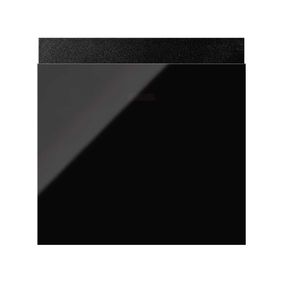 Enjoliveur pour interrupteur / interrupteur à double voie pour carte avec micro-interrupteur noir brillant Simon 100