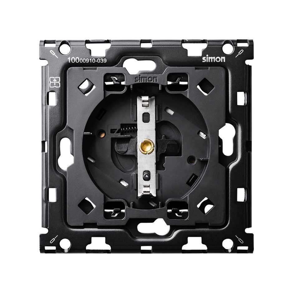 Back kit for 1 Schuko socket outlet Simon 100