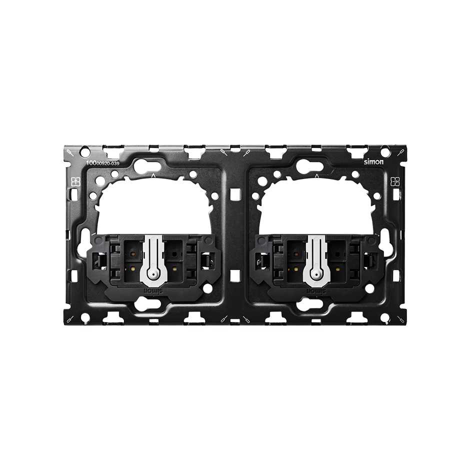 Kit back horizontal para 2 elementos con 2 conmutadores pulsantes Simon 100