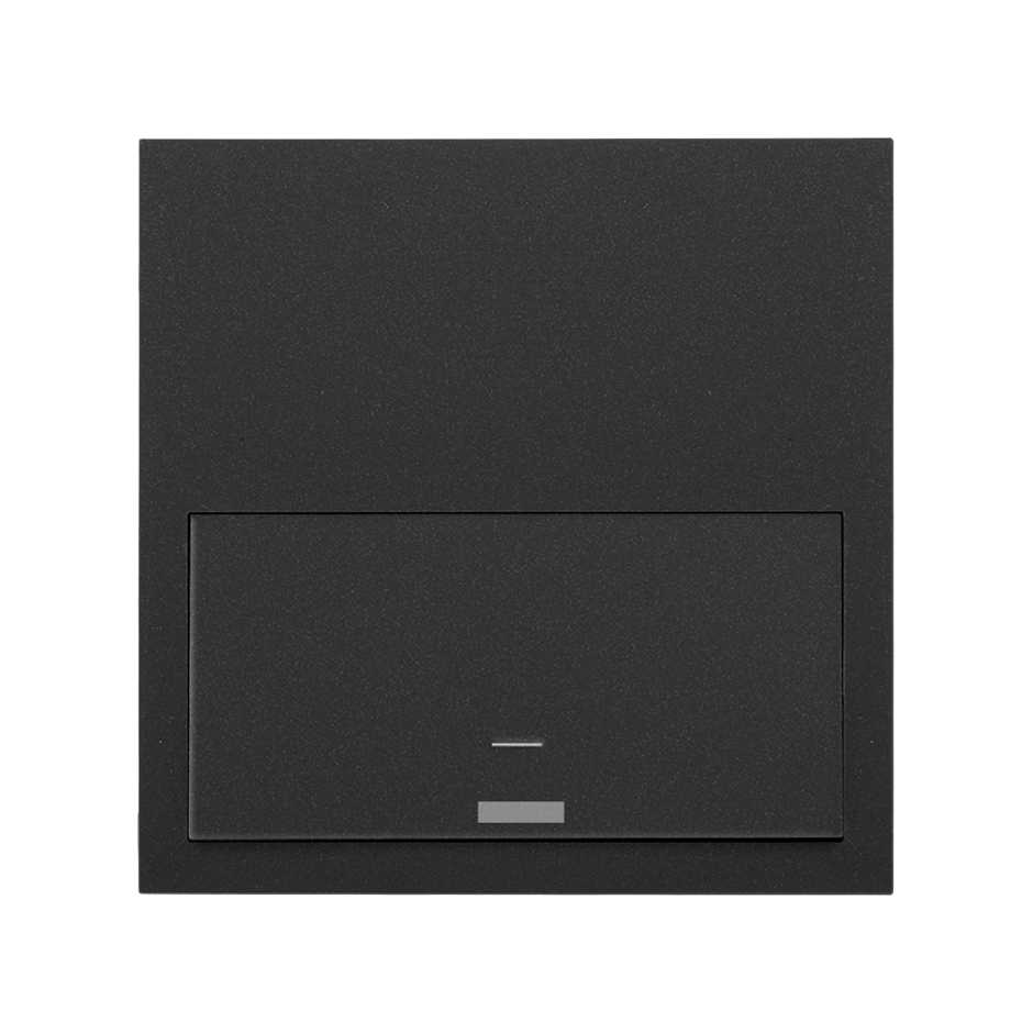 Front kit for 1 element with 1 Simon iO switch matt black Simon 100