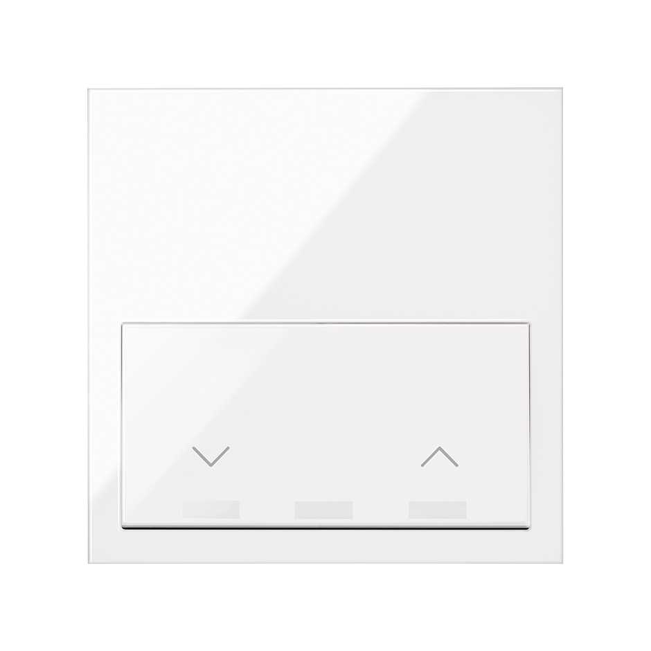 Kit front para 1 elemento com 1 tecla persianas branco brilhante Simon 100