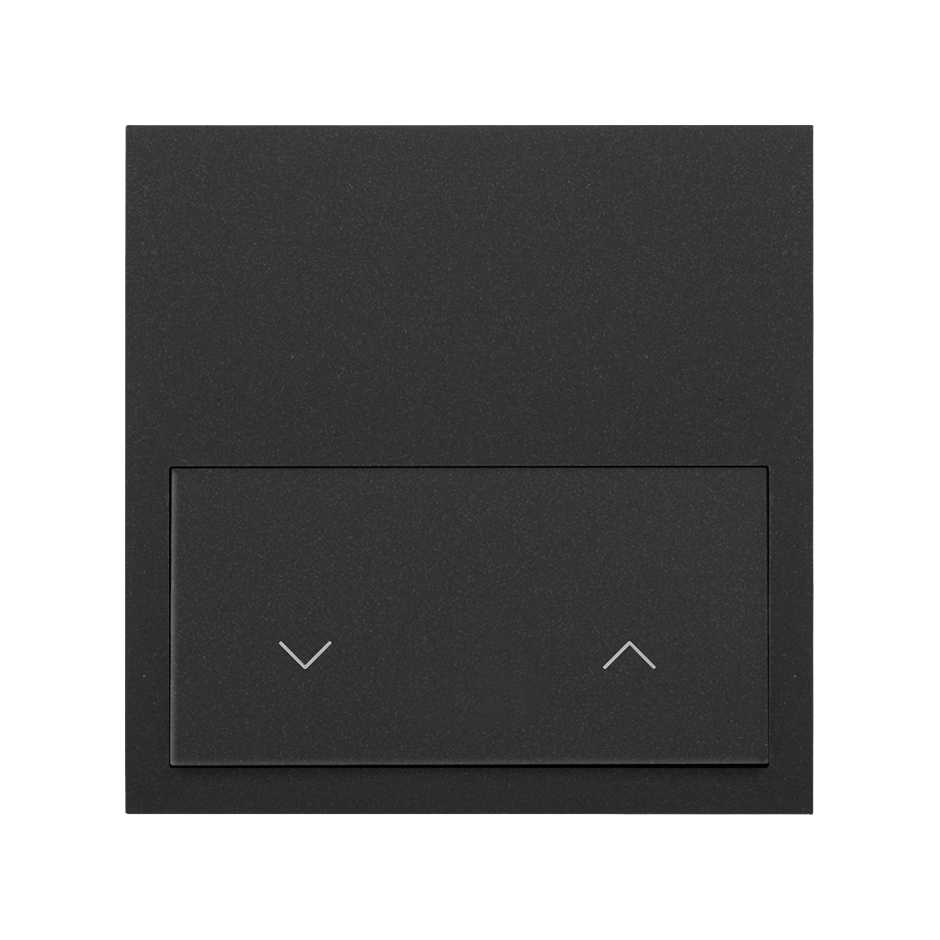 Kit face avant pour 1 élément avec 1 interrupteur de store noir mat Simon 100