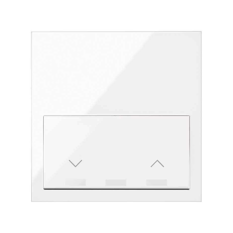 Front kit for 1 element with 1 Simon iO blinds switch gloss white Simon 100
