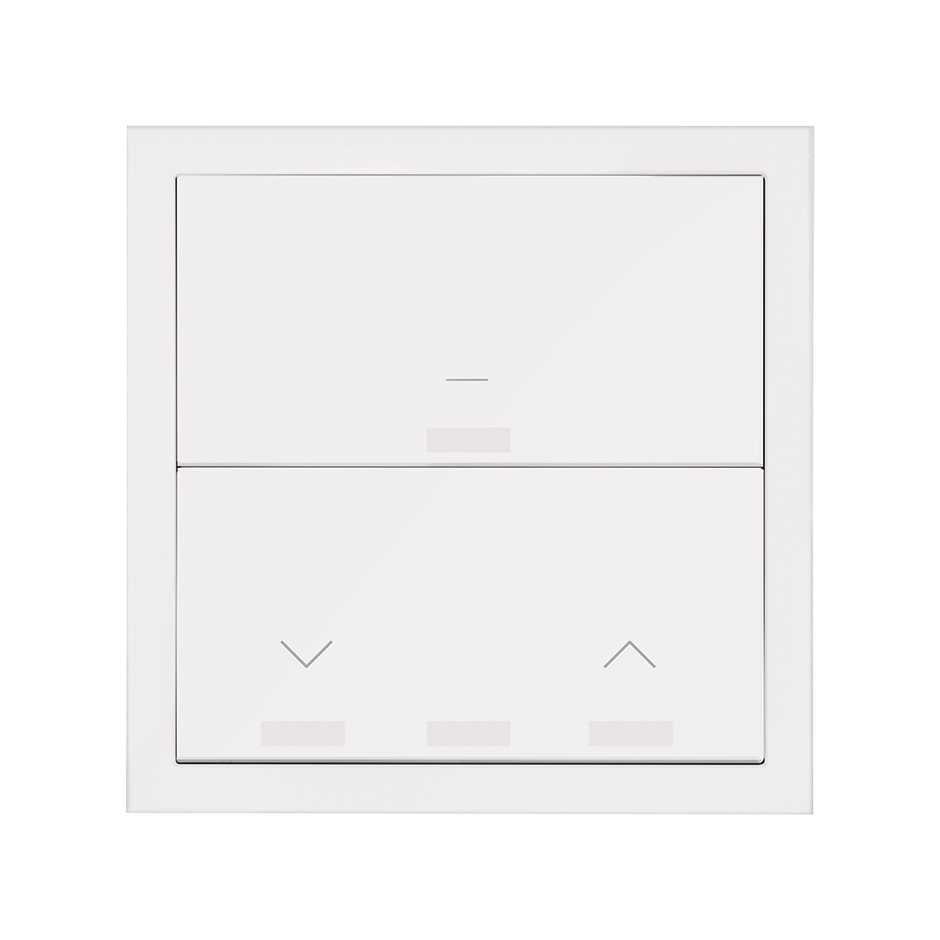 Front kit for 1 element with Simon iO master rocker and Simon iO master rocker for blinds matt white Simon 100