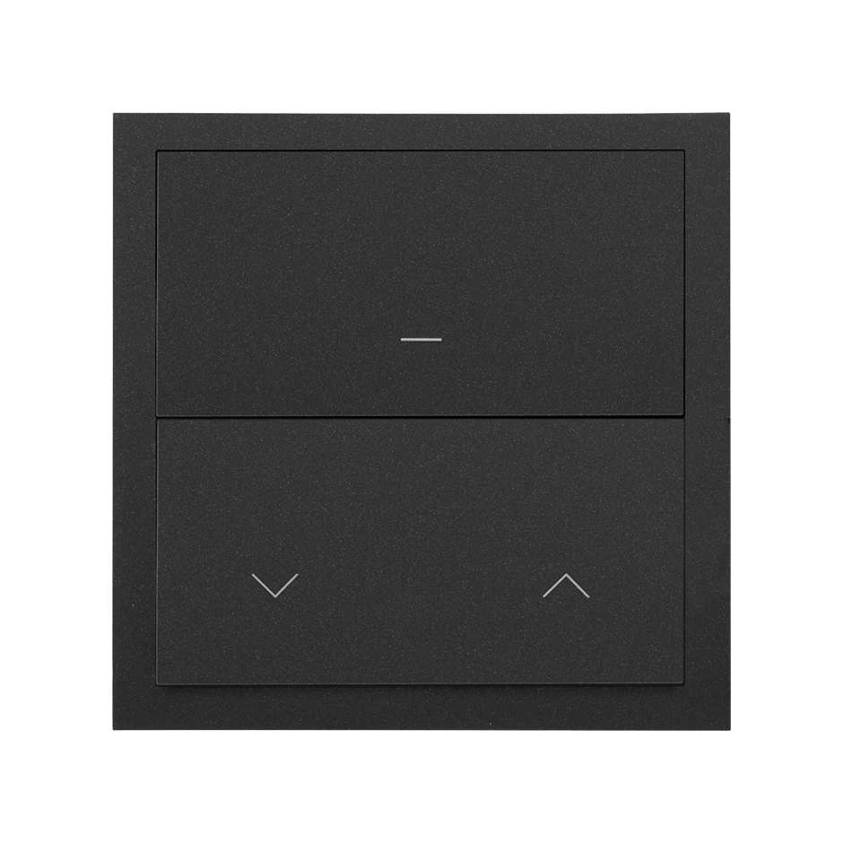 Kit front para 1 elemento con tecla máster Simon iO y tecla máster Simon iO para persianas negro mate Simon 100