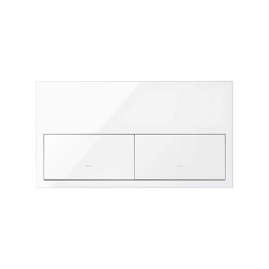 Kit face avant pour 2 éléments avec 2 touches blanc brillant Simon 100
