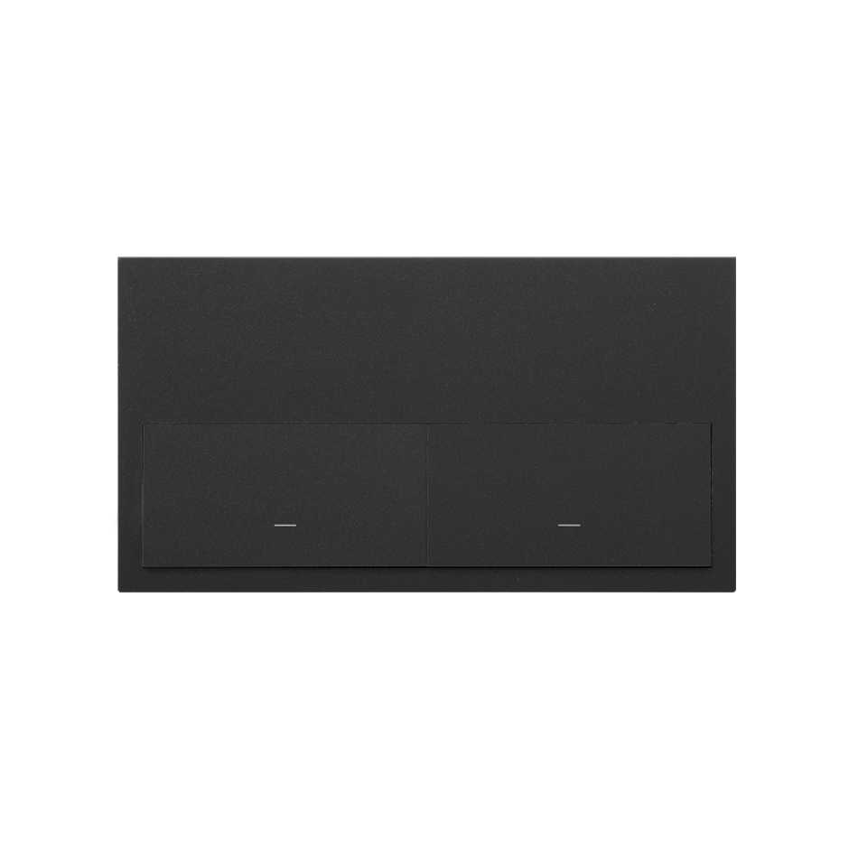 Front face kit for 2 elements with 2 matt black keys Simon 100
