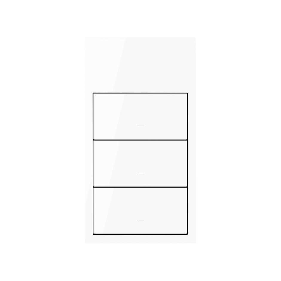Kit front vertical para 2 elementos con 3 teclas blanco brillante Simon 100