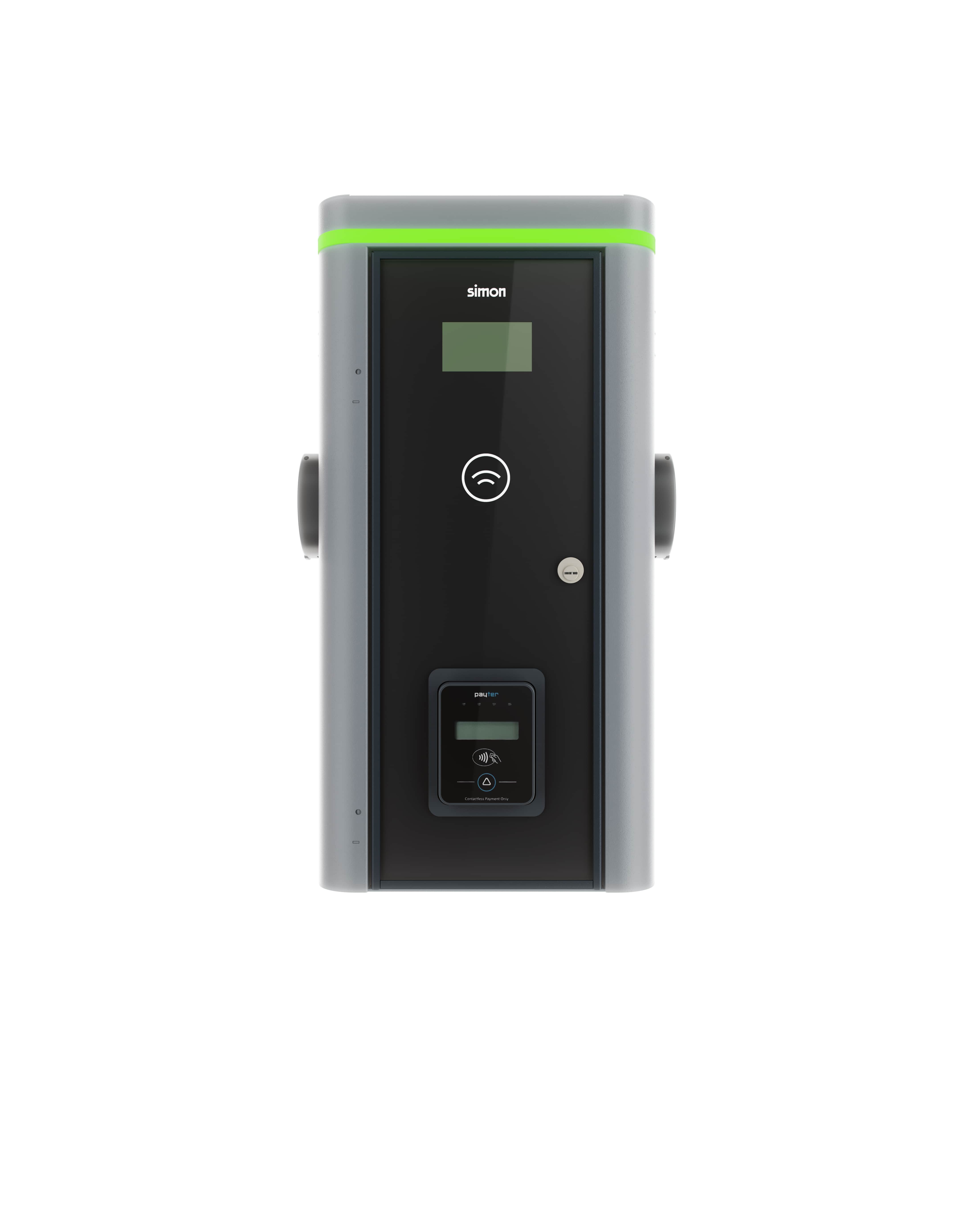 Simon NEON Wall Charging Point with 2 T2 Sockets 22 kW Three-phase - Max. 44 kW + POS Terminal