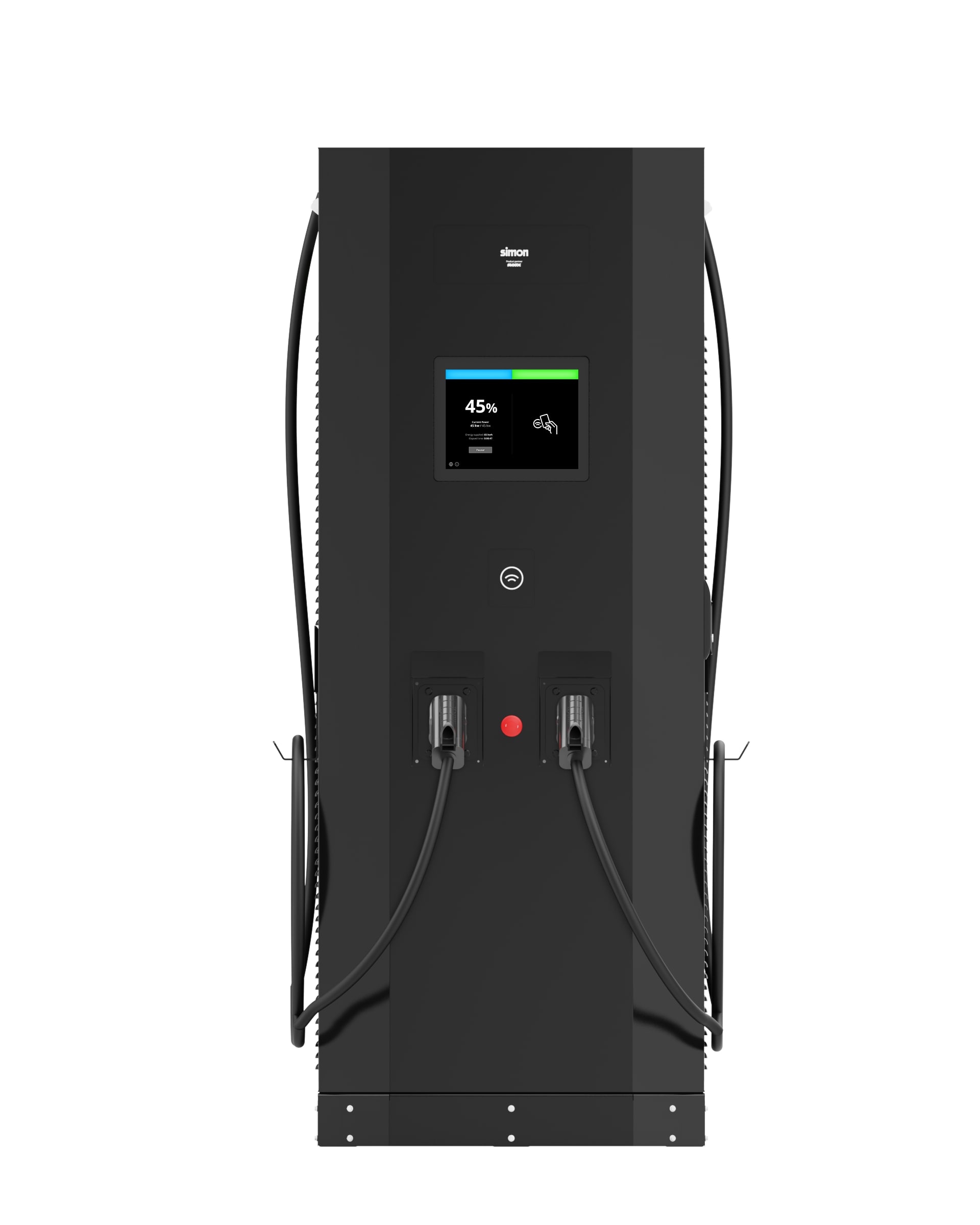 Simon ARGON Charging Point Column with 2 3.5 m Cables with CCS2 Sockets 200 kW + RFID + Automatic and Differential