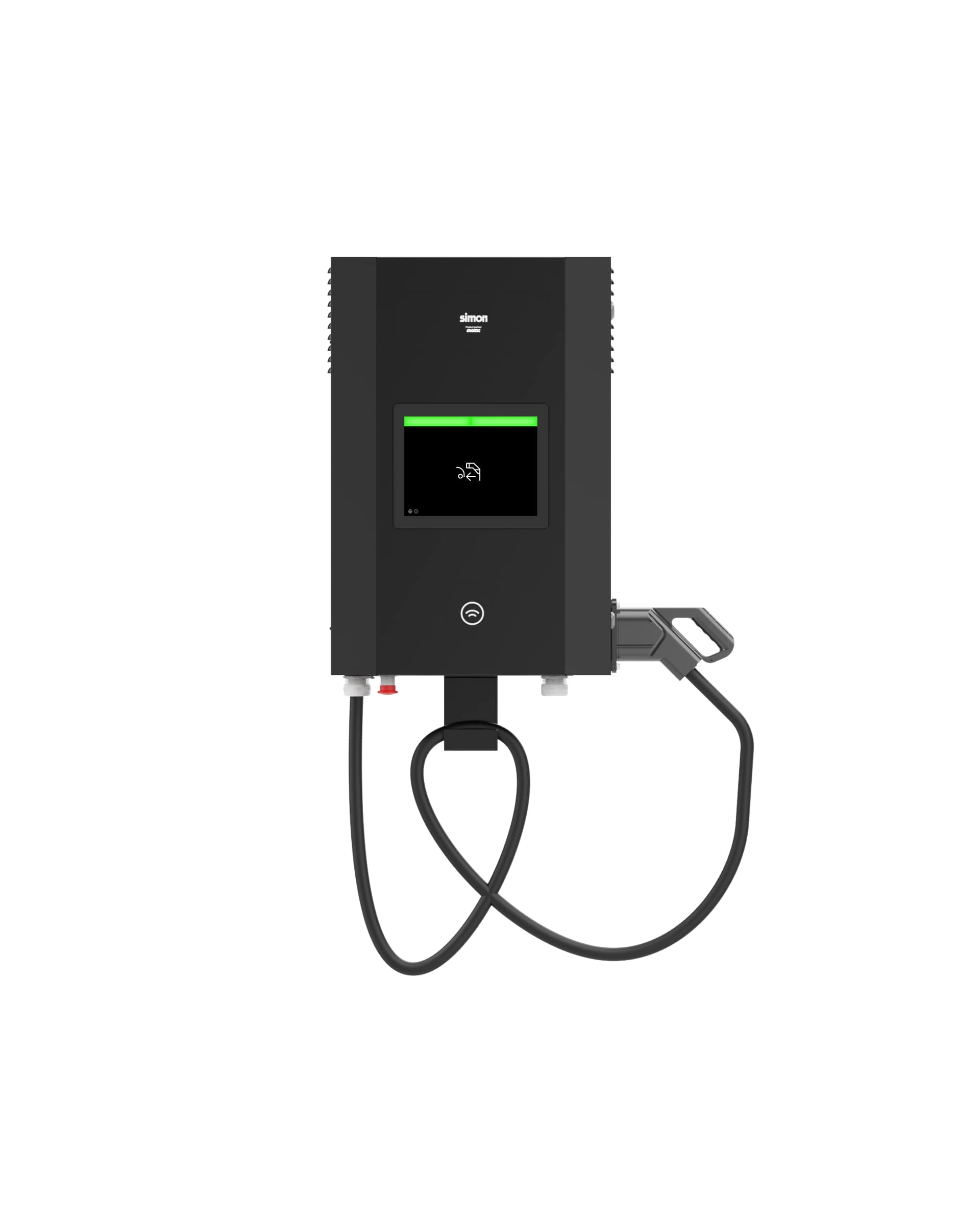 Simon ARGON Punto de Recarga de Pared con Cable de 3,5 m con Toma CCS2 40 kW + RFID