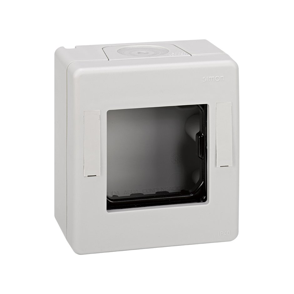 Base and frame without cover IP40 for Simon 27 mechanisms Simon 44 Aqua
