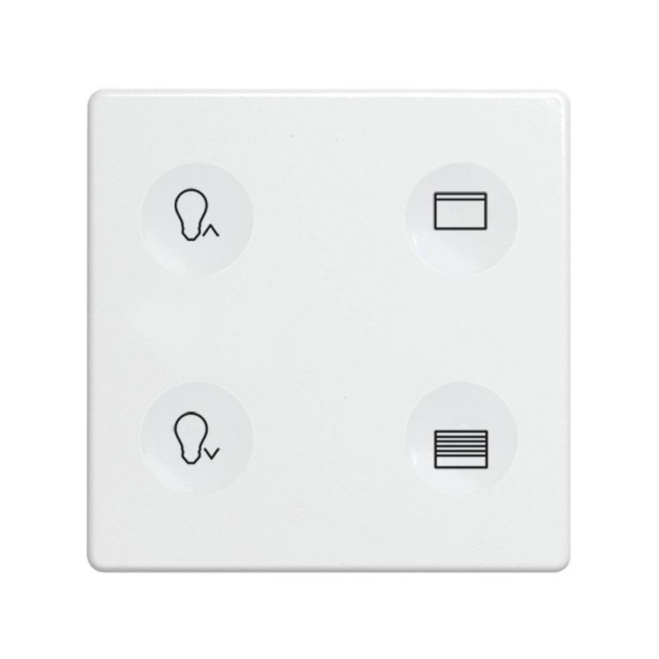 Custom button box 4 functions for blinds and lighting control white Simon 82 Sense
