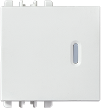 Tecla Dupla Com Visor Para Interruptor/Pulsador - 2 Módulos - Branco - Simon 26