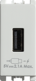 Módulo Carregador Usb A 2,1A Bivolt - 1 Módulo - Branco - Simon 26