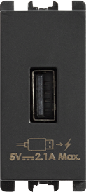 Módulo Carregador Usb A 2,1A Bivolt - 1 Módulo - Grafite - Simon 26