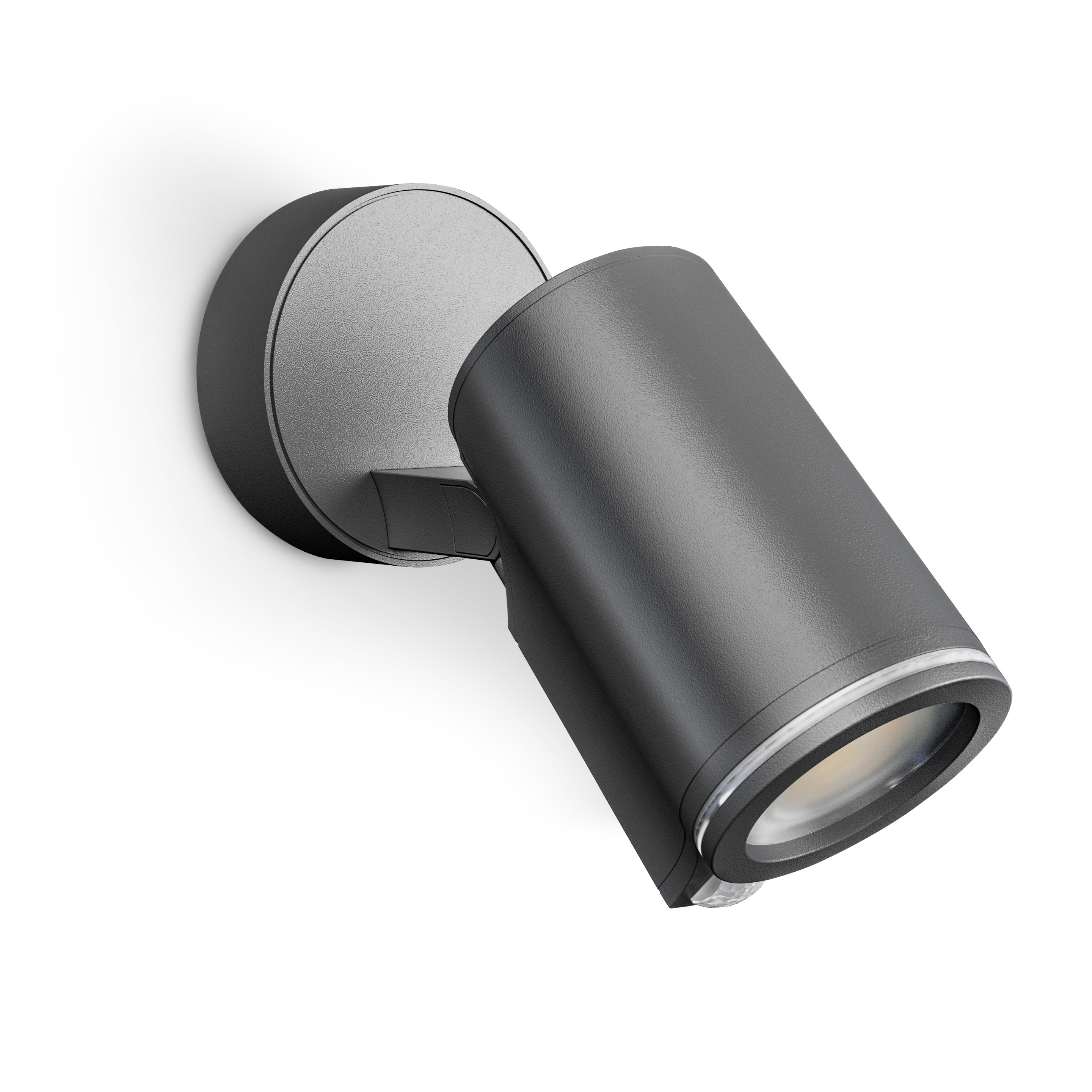 Aplique Spot One BT Mesh 8W con detector 10m PIR+LUX antracita IP44 3Y