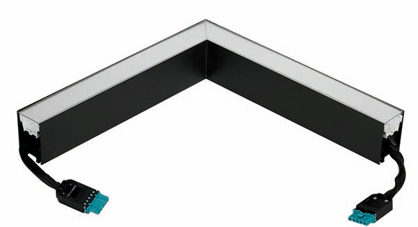 Corner accesory recessed Black Housing
