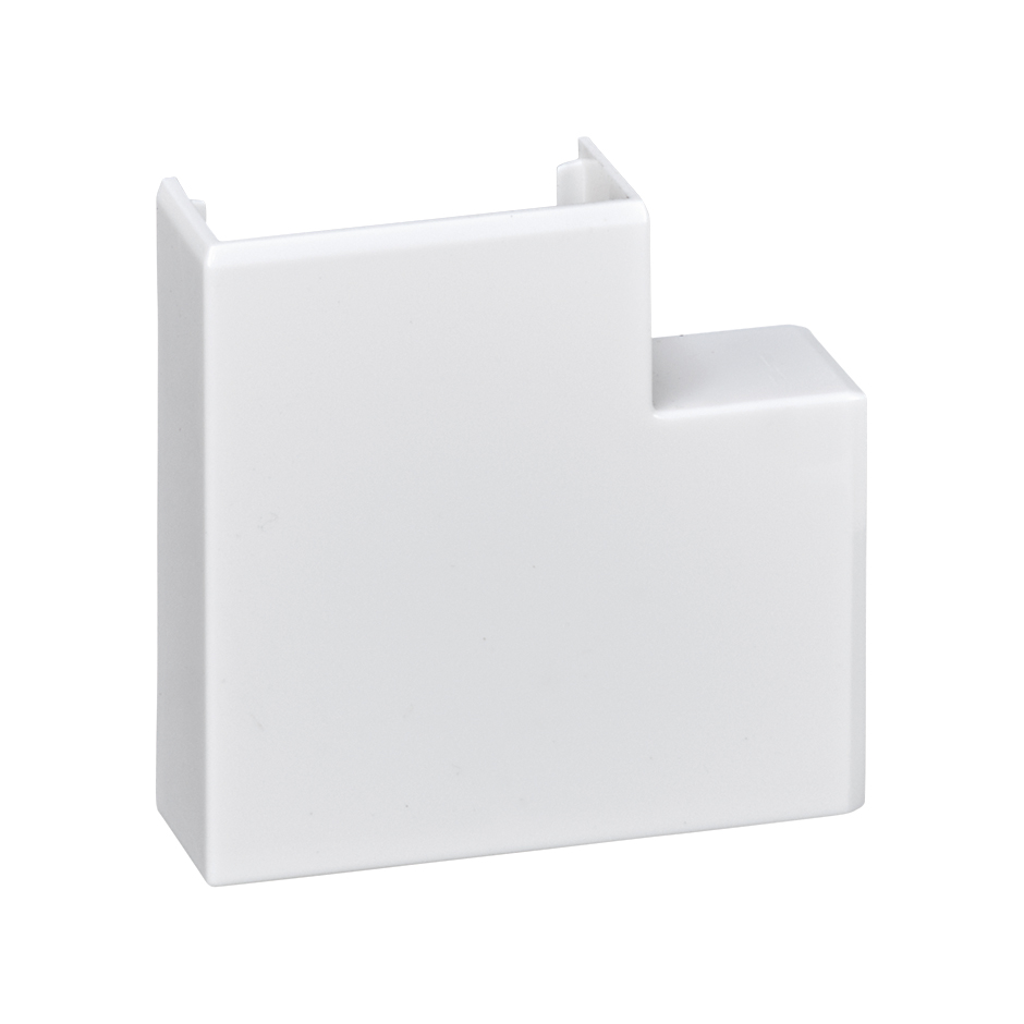 Flat angle accessory for PVC or halogen-free 10x22mm mini-trunking