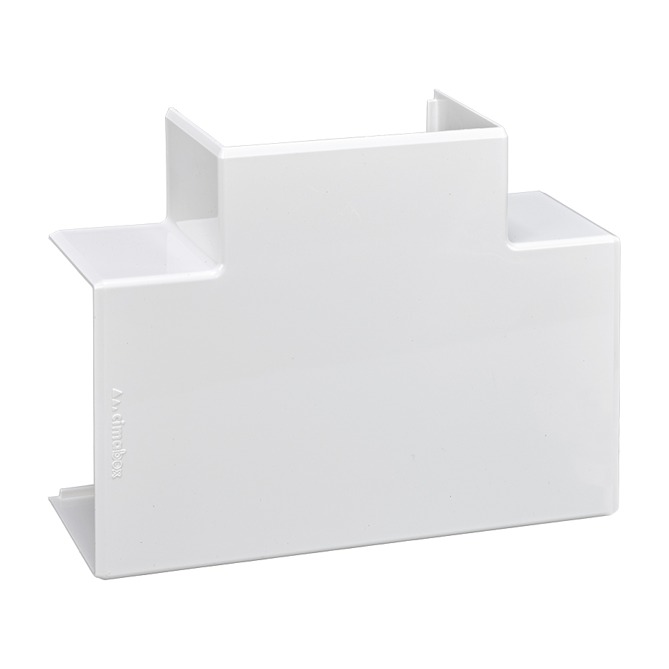 Accessoire de dérivation en T pour mini-goulotte 40x60mm en PVC ou sans halogène