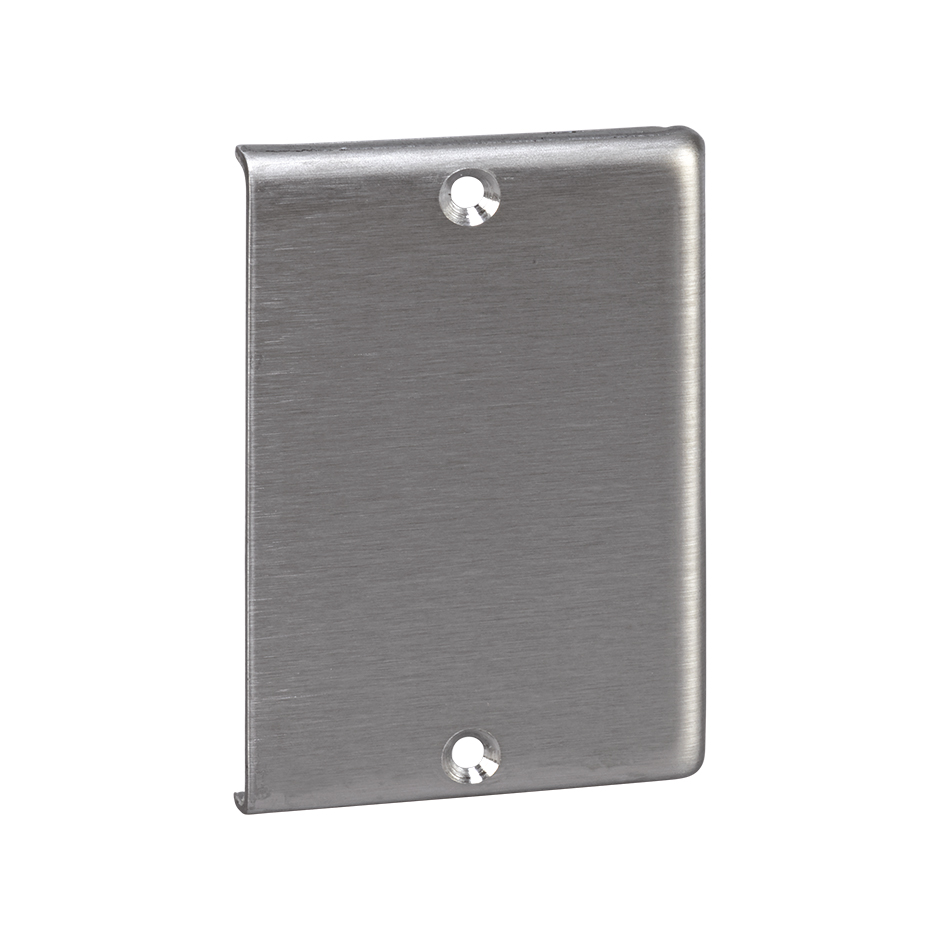 Accesorio tapa final en acero inoxidable para canal de aluminio 70x50mm