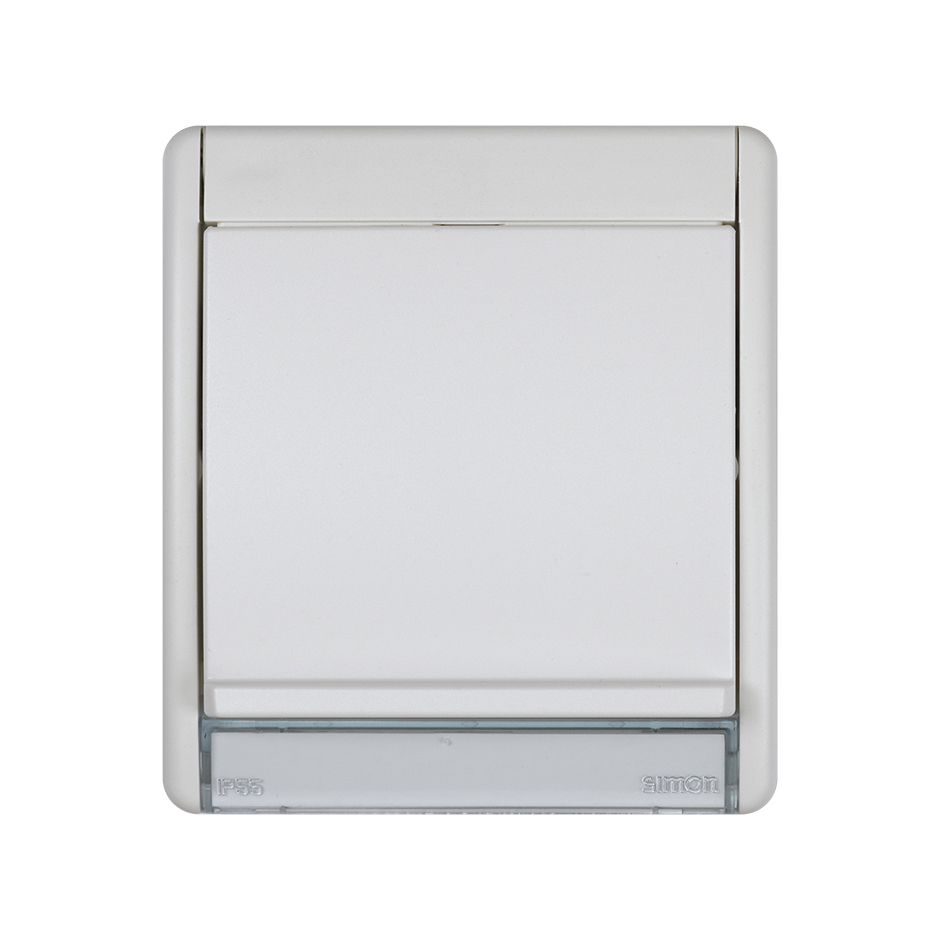 Moldura com tampa articulada branca Simon Aqua