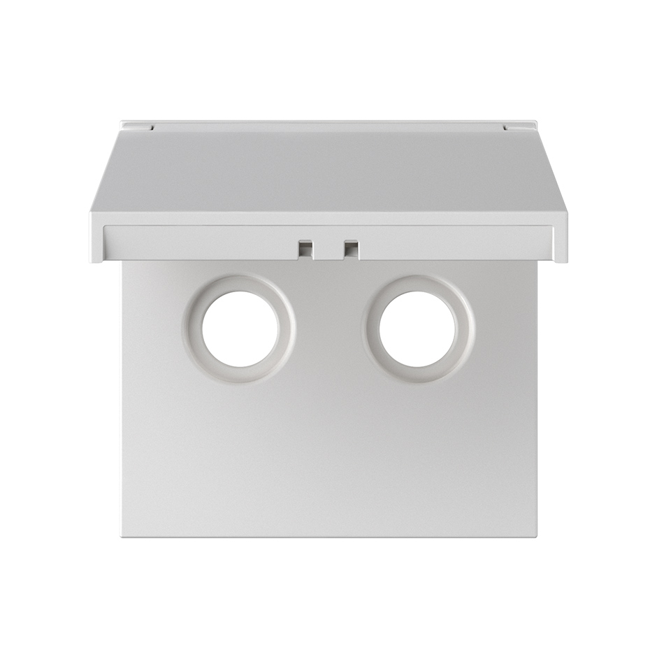Cover for universal R-TV+SAT socket IP44 white matte Simon 360