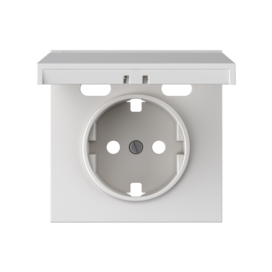 Cover for Schuko socket + 2USB C+C IP44 white matte Simon 360